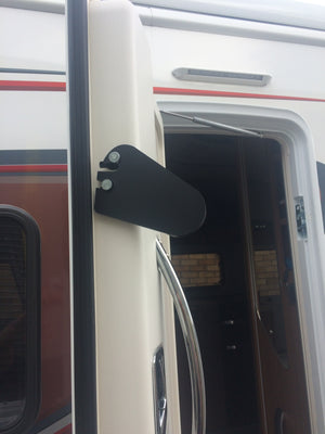 black Auto-trail motorhome alarm system  on autotrail motorhome main door