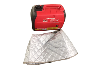red honda generator with silver Honda generator cover 